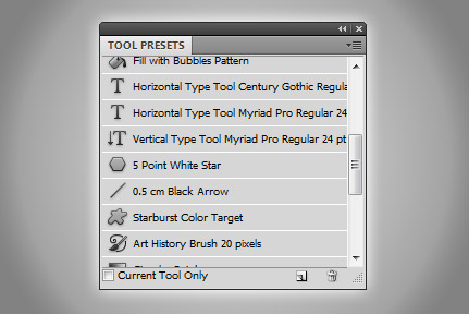 Tool Presets в Adobe Photoshop